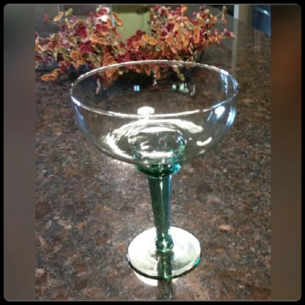 Light Green Tinted Margarita Glasses-Set of Four-Pottery Barn? - Picture 2 of 3